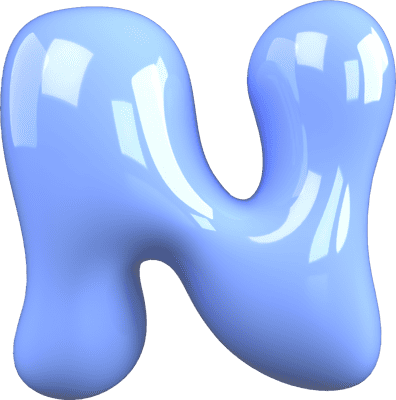 Bubble Letter N
