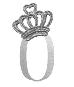 Silver crown monogram with the Initial O
