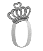 Silver crown monogram with the Initial O