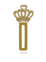 Gold crown monogram with the Initial O