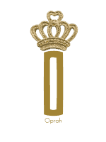 Gold crown monogram with the Initial O