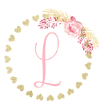 Gold heart frame with the Letter L