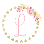 Gold heart frame with the Letter L