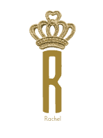 Gold crown monogram with the Initial R