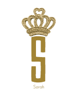 Gold crown monogram with the Initial S