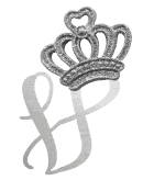 Silver crown monogram with the Initial V