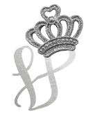 Silver crown monogram with the Initial V