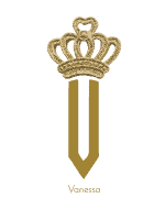 Gold crown monogram with the Initial V