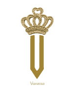 Gold crown monogram with the Initial V