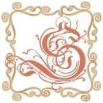 Vintage Initial S with a Square Frame