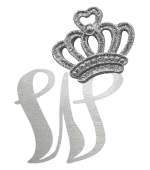 Silver crown monogram with the Initial W