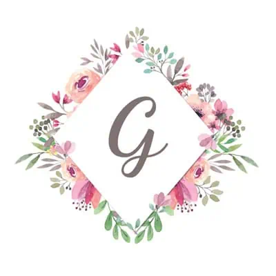 Split Letter With Round Frame - G