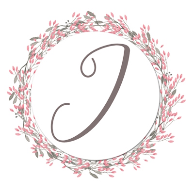 Round Shaped Floral Border With Pink Flowers - J