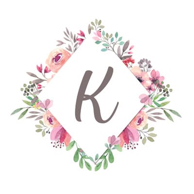 Diamond Frame With Pink Flowers - K