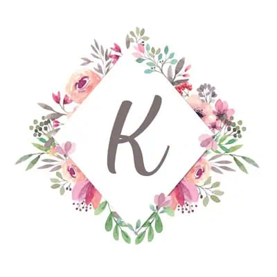 Split Letter With Round Frame - K