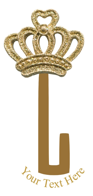 Gold Crown - 1 Letter Monogram - L