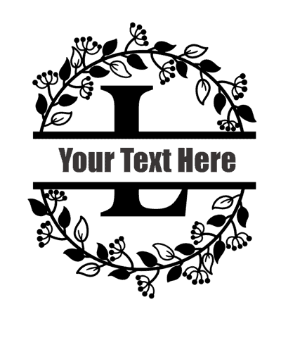 Split Letter With Round Frame - L