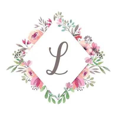 Split Letter With Round Frame - L