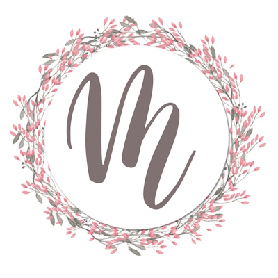 Round Shaped Floral Border With Pink Flowers - M