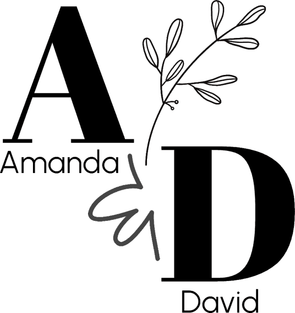Couple's Monograms (2 Initials with a Flower in Between)