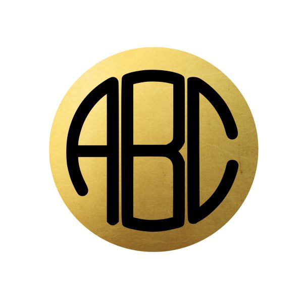 Monogram - Circle Monogram - Gold