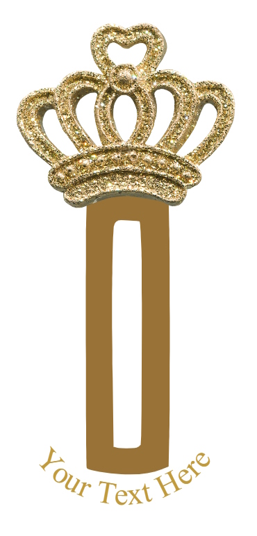Gold Crown - 1 Letter Monogram - O