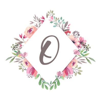 Diamond Frame With Pink Flowers - O