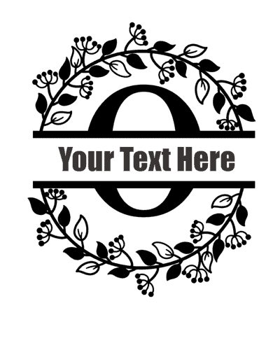 Split Letter With Round Frame - O