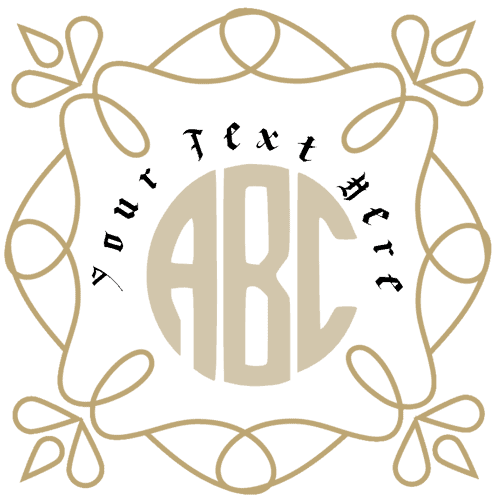Vintage Circle  Monogram