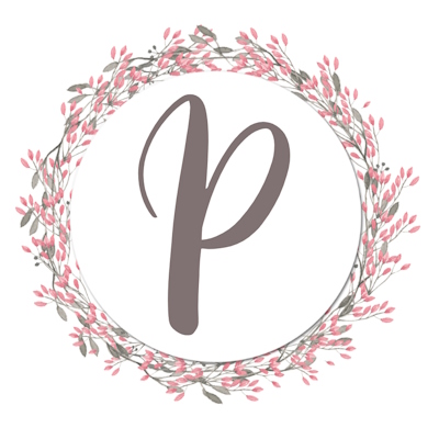 Round Shaped Floral Border With Pink Flowers - P
