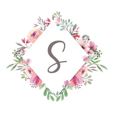 Split Letter With Round Frame - S