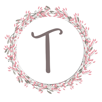 Round Shaped Floral Border With Pink Flowers - T