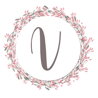 Round Shaped Floral Border With Pink Flowers - V