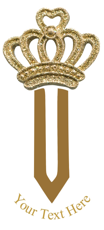 Gold Crown - 1 Letter Monogram - V