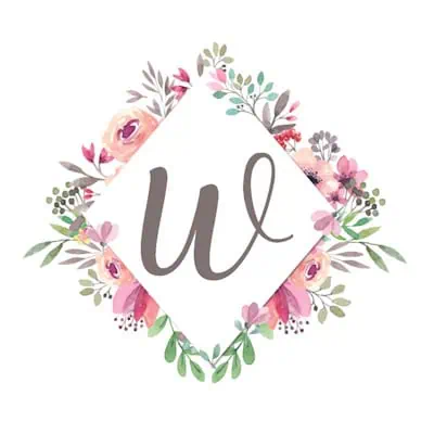 Diamond Frame With Pink Flowers - W