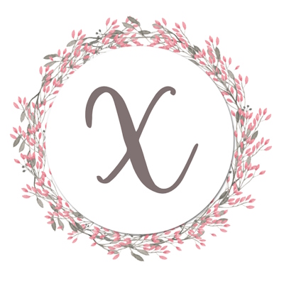 Round Shaped Floral Border With Pink Flowers - X