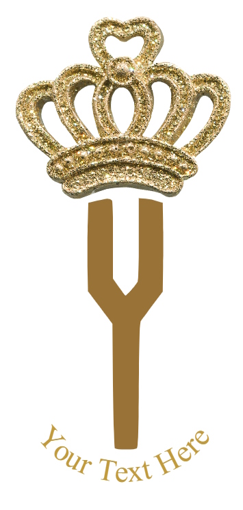 Gold Crown - 1 Letter Monogram - Y
