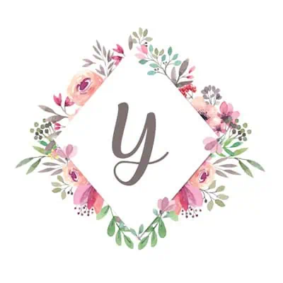 Split Letter With Round Frame - Y