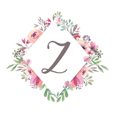 Diamond Frame With Pink Flowers - Z