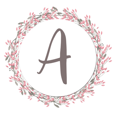 Round Shaped Floral Border With Pink Flowers - A