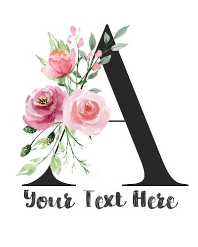 Pink Floral Letter -a