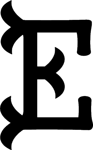 Fishtail Monogram Font - E