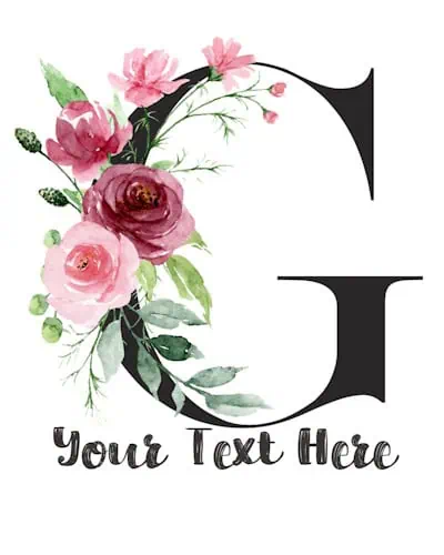 Pink Floral Letter - G