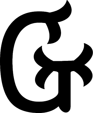 Fishtail Monogram Font - G