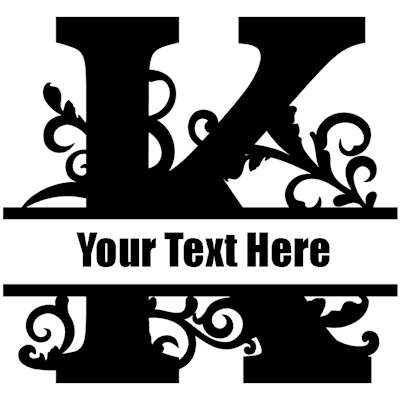 Split Letter - K