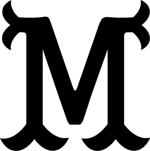 Fishtail Monogram Font - M