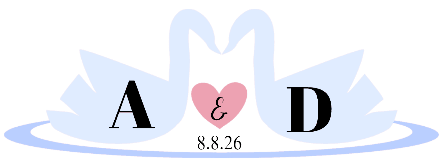 Couple's Monograms (Swans)