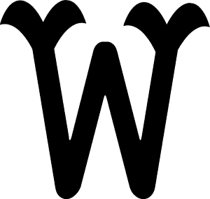 Fishtail Monogram Font - W