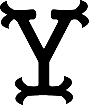 Fishtail Monogram Font - Y