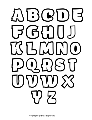 Alphabet written with a marker